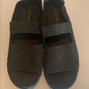 Open toe elastic summer wedges